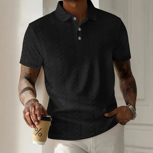 Polo Hombre Clásico Jacquard Elegante - Vestiria