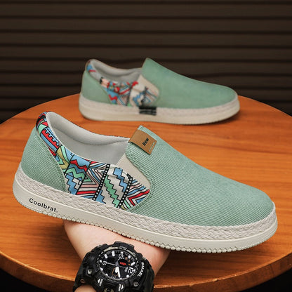 Zapatillas Hombre Lona Estampado Exótico