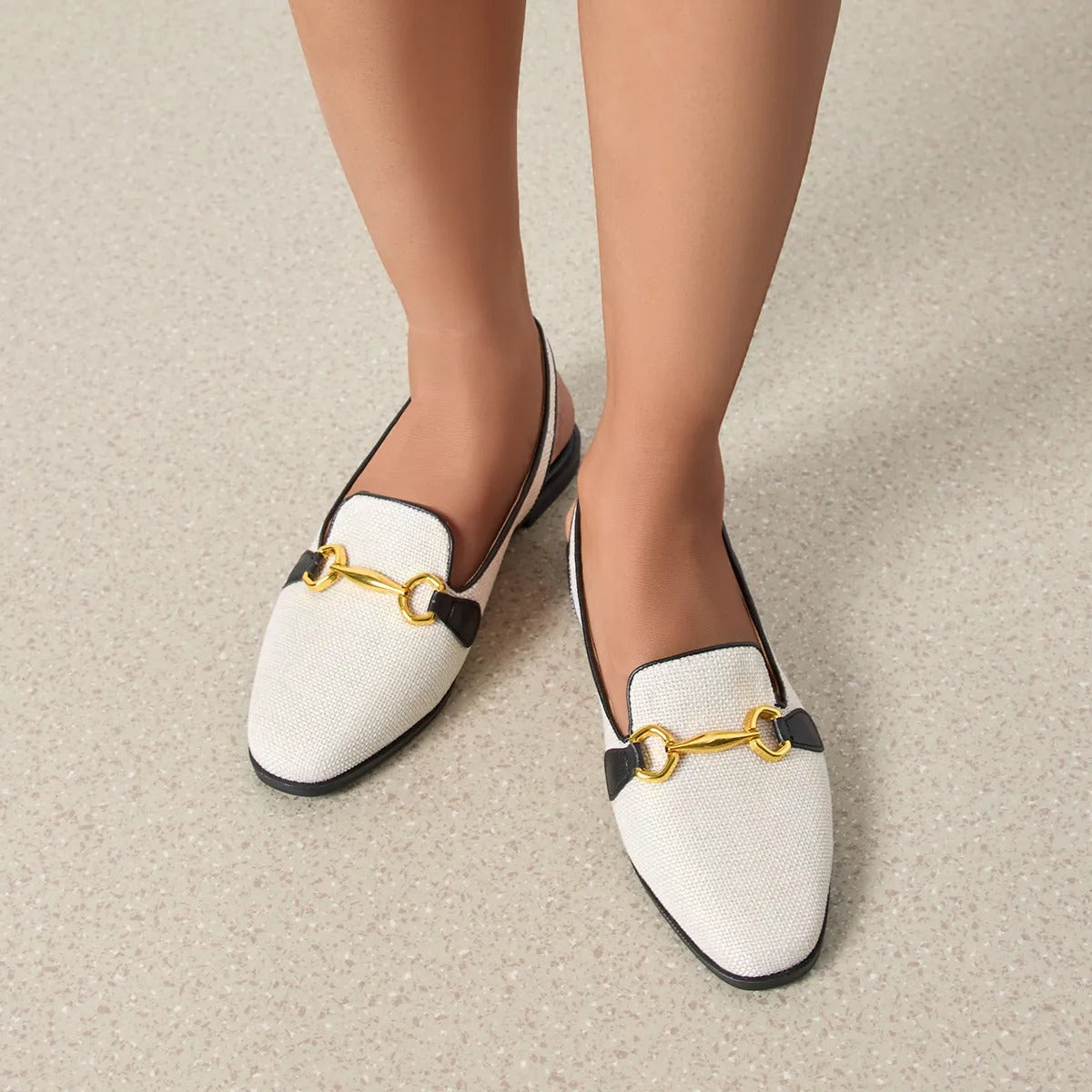 Mocasines Mujer Elegantes con Detalle Brillante