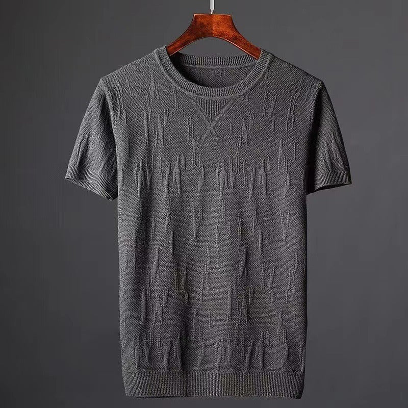 Camiseta ajustada de punto suave hombre