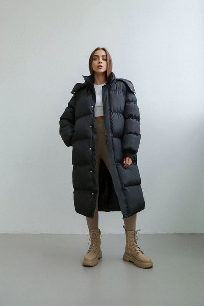 Abrigo Acolchado Grande con Capucha Mujer - Vestiria