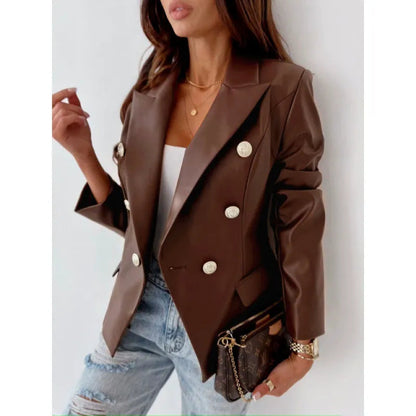 Chaquetilla Mujer Piel Sintética Elegante