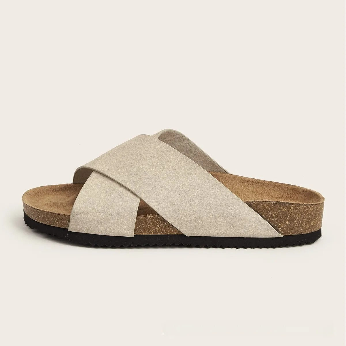 Sandalias Hombre Cuero Cruzadas Estilo Deportivo - Vestiria