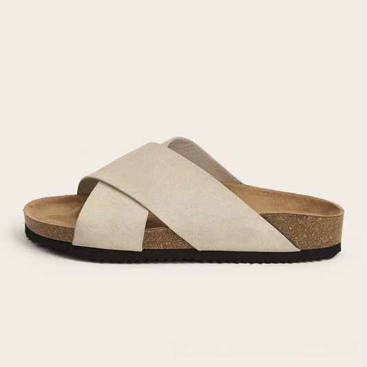 Sandalias Hombre Cuero Cruzadas Estilo Deportivo - Vestiria