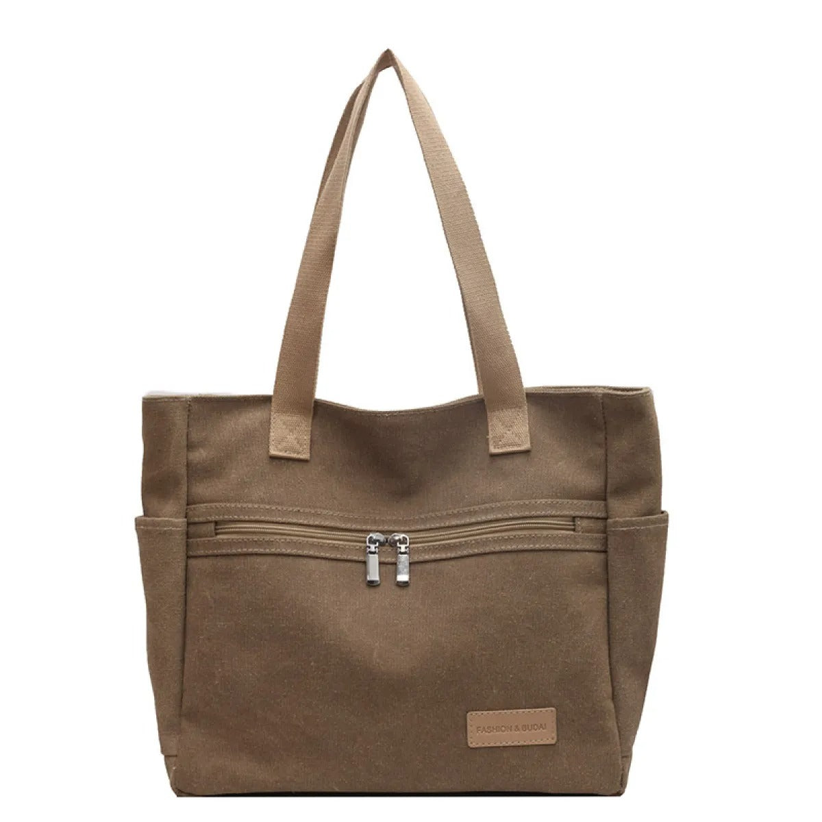 Bolso Bandolera Lona Robusta con Bolsillos Laterales