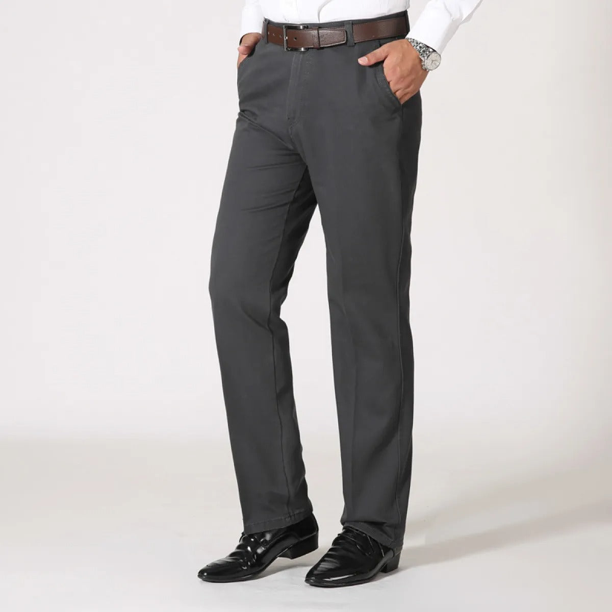 Pantalones Hombre Clásicos Algodón Rectos - Vestiria