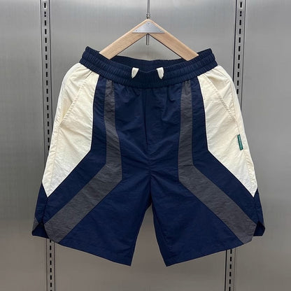 Pantalones cortos deportivos hombre con detalles contrastados