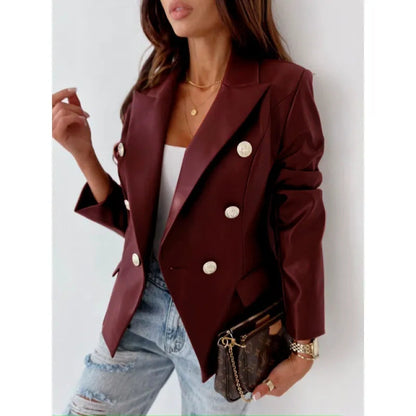 Chaquetilla Mujer Piel Sintética Elegante