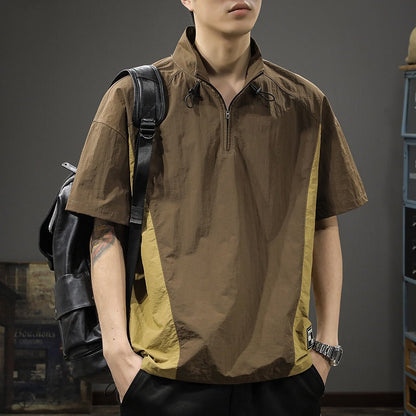 Camiseta Hombre Técnica Cuello Alto Cremallera