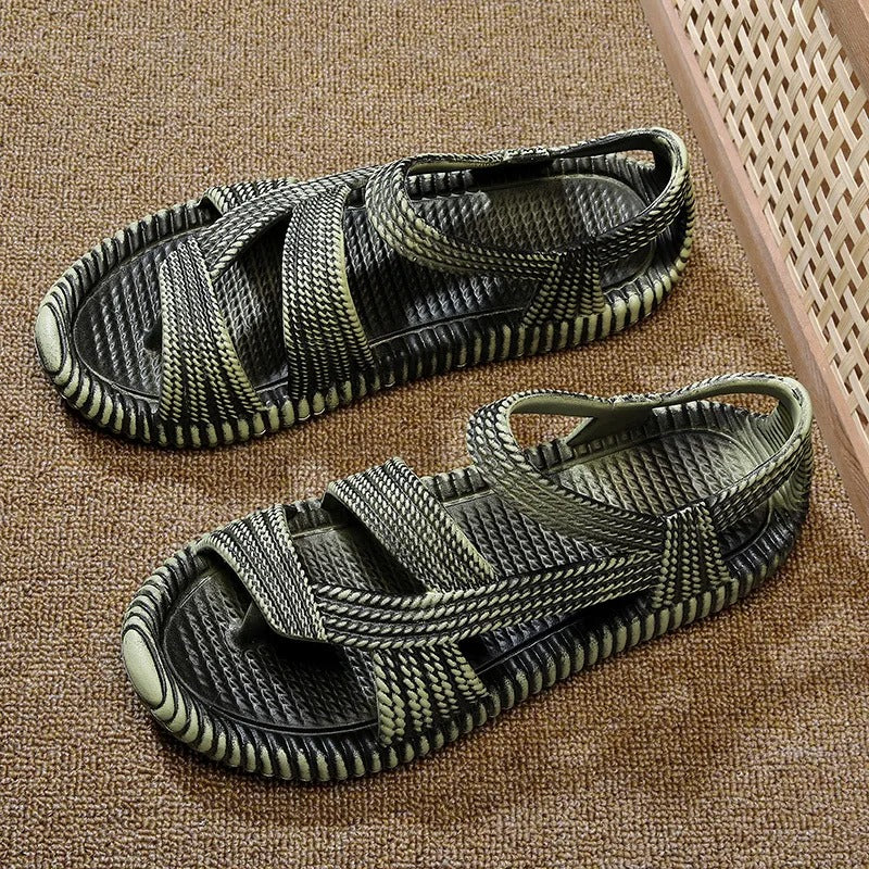 Sandalias Hombre Tejido Manual Estilo Bohemio