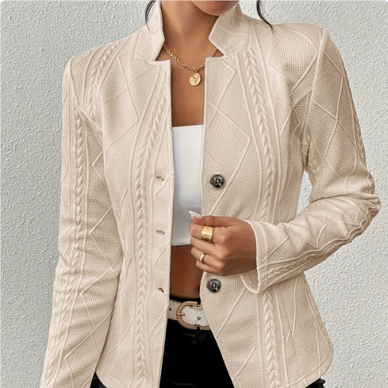 Chaquetilla Mujer Estampado Punto Elegante Femenina
