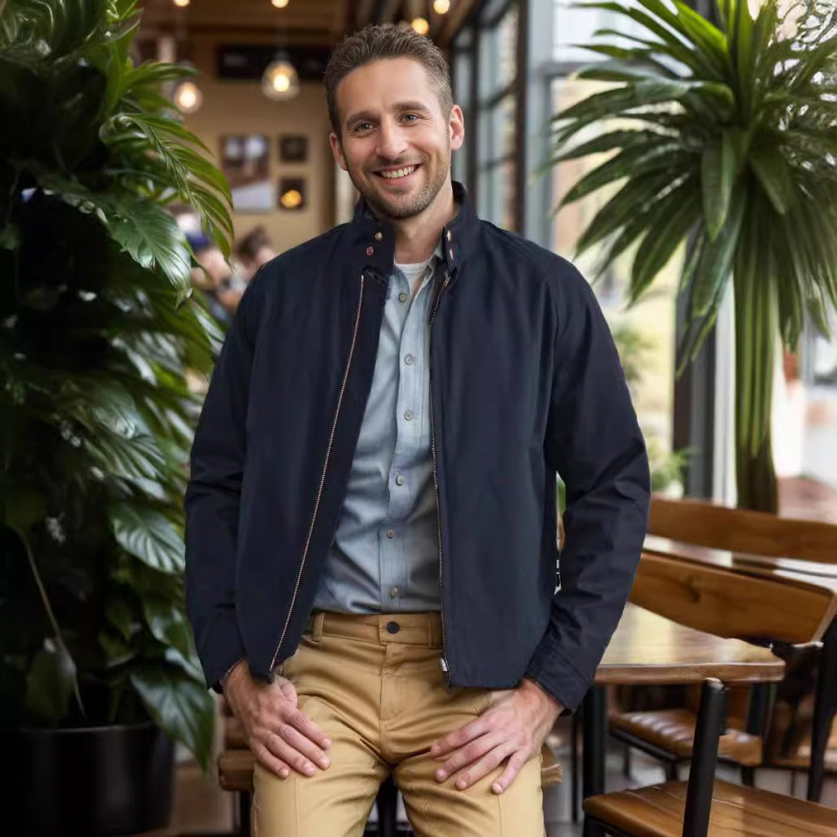 Chaqueta Hombre Cremallera Estilo Streetwear Moderno - Vestiria
