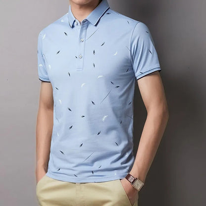 Polo Hombre Algodón Impreso Corte Adjustado