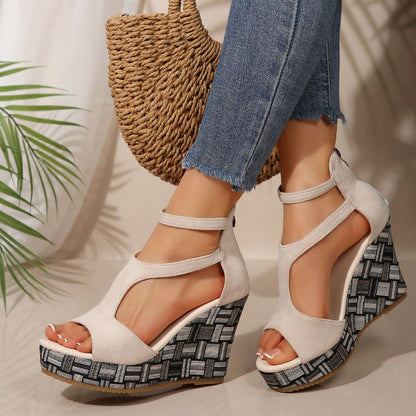 Sandalias Mujer Cuña Alta Elegantes Yseult - Vestiria