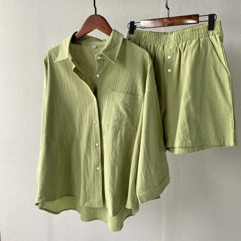 Vestido Lino Algodón Holgado Casual Mujer