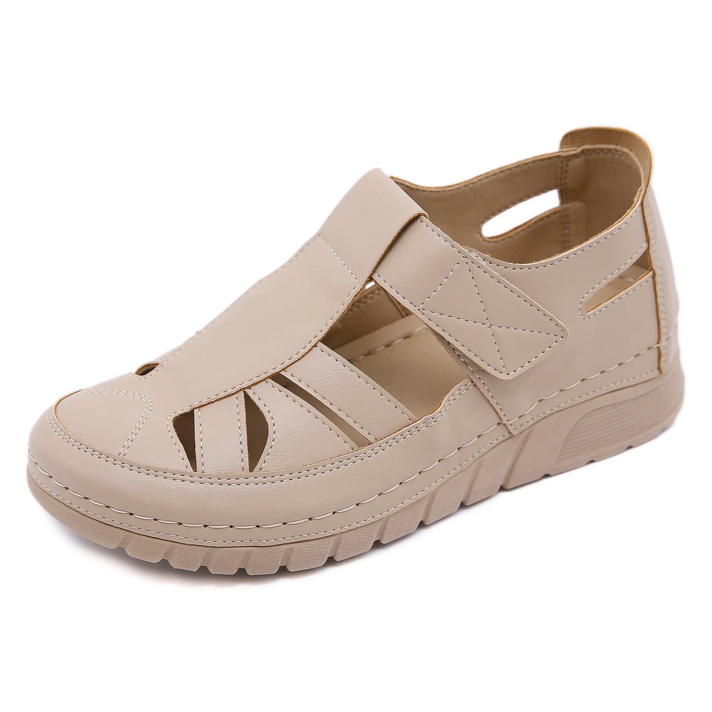 Sandalias de cuero cómodas para mujer