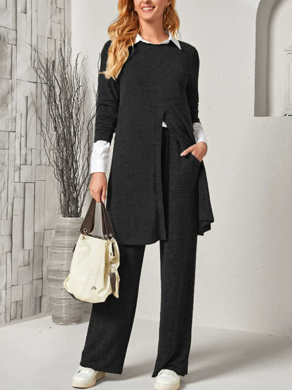 Conjunto Jersey Suave y Pantalones Cómodos - Vestiria