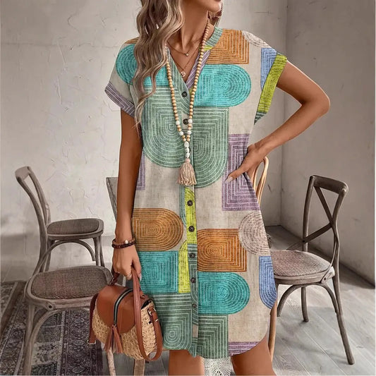Vestido Mujer Estampado Floral Boho Chic - Vestiria