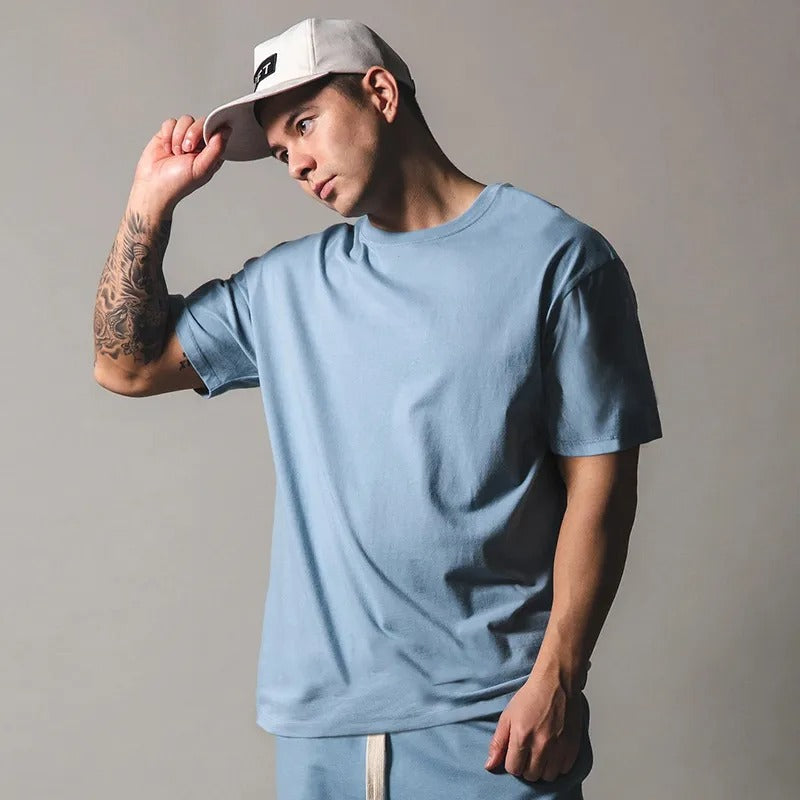 Camiseta Hombre Algodón Manga Corta Relajada - Vestiria