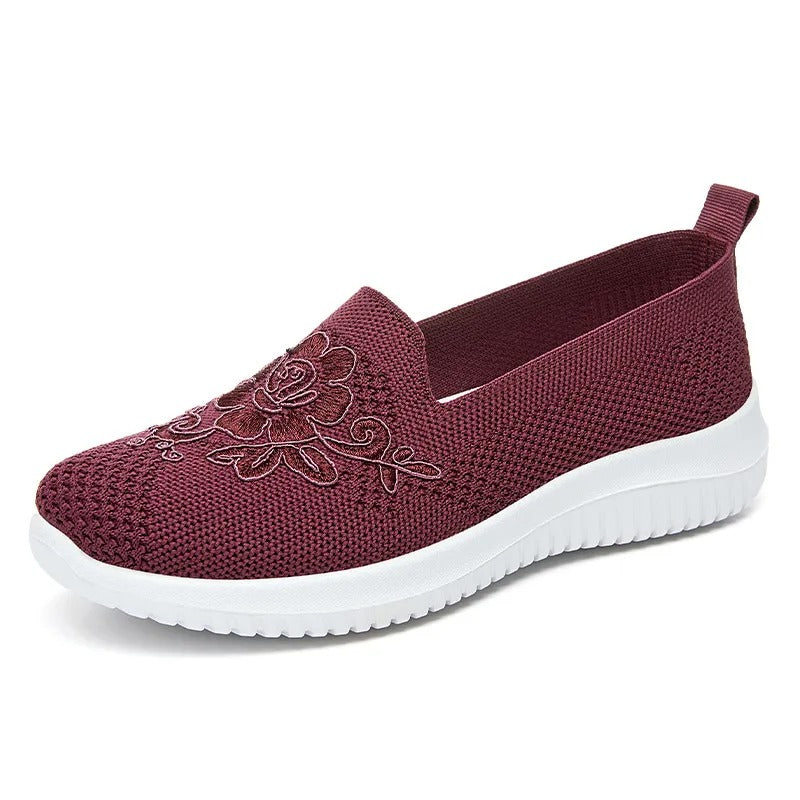 Zapatillas cómodas mujer transpirables con estampado floral