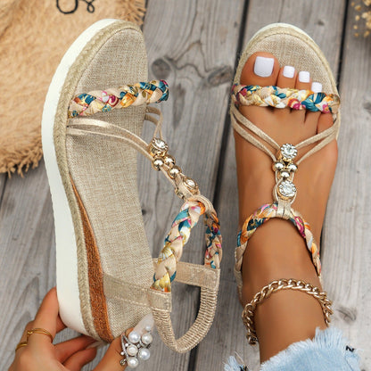 Sandalias Mujer Plataforma Yute Glamour