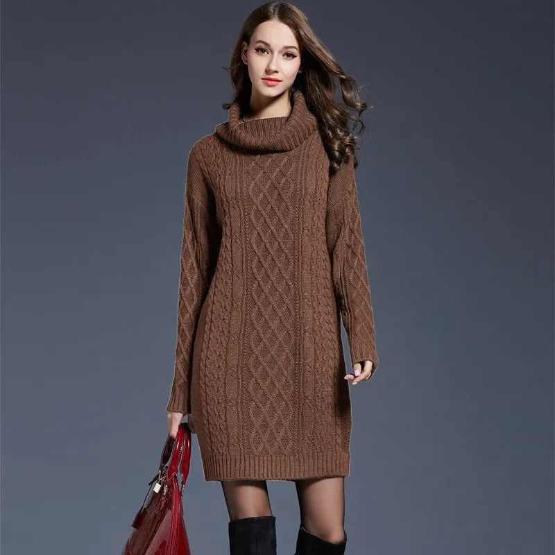 Vestido Boho Cuello Redondo Trenzado Elegante