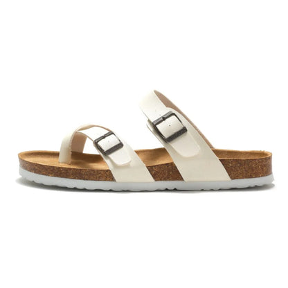 Sandalias Mujer Plataforma Baja con Tiras y Hebilla