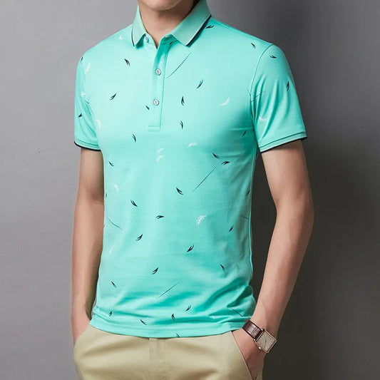 Polo Hombre Algodón Impreso Corte Adjustado - Vestiria