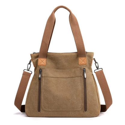 Bolso gran formato de lona resistente mujer