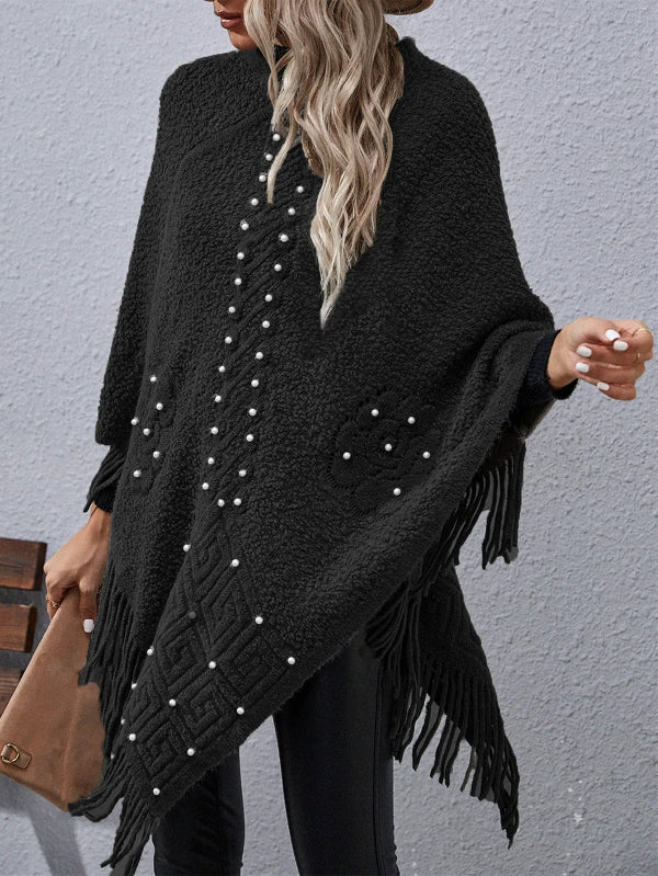 Poncho Suéter Grande y Acogedor Manga Ancha - Vestiria