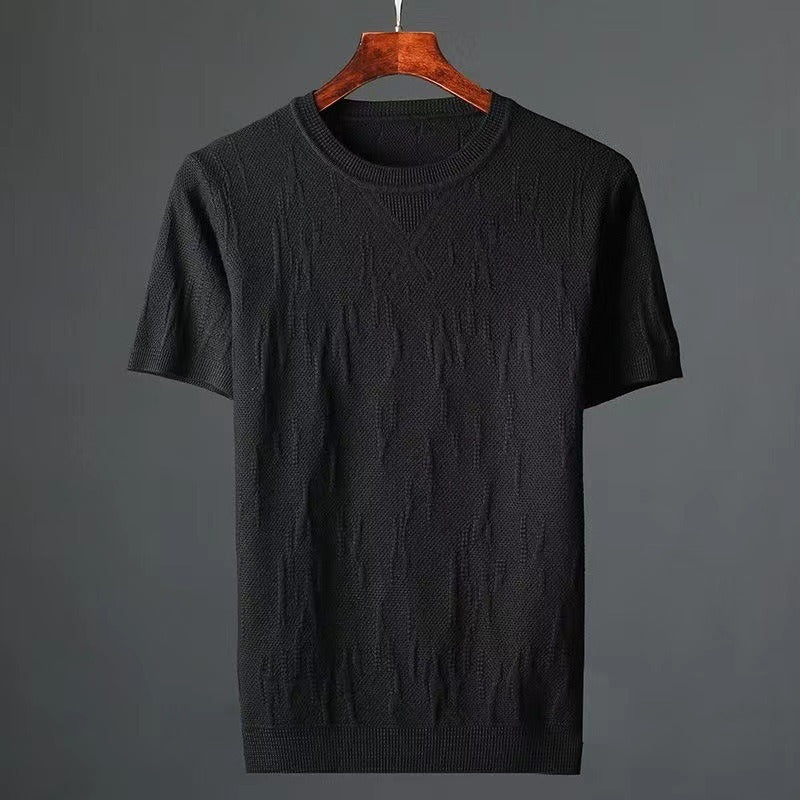 Camiseta ajustada de punto suave hombre - Vestiria
