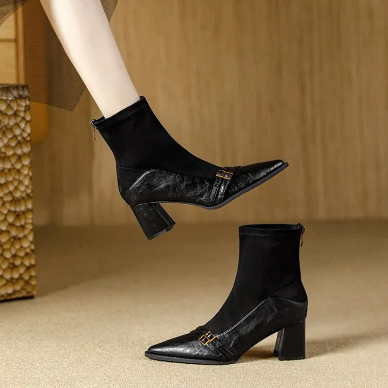 Botas Mujer Tacón Alto Elásticas Elegantes