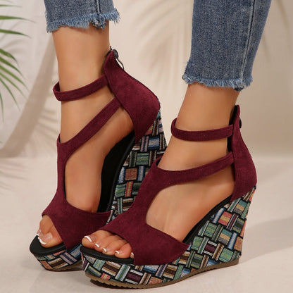 Sandalias Mujer Cuña Alta Elegantes Yseult
