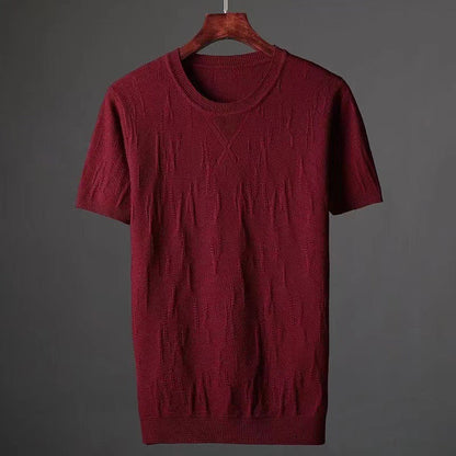 Camiseta ajustada de punto suave hombre
