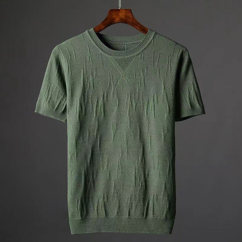 Camiseta ajustada de punto suave hombre