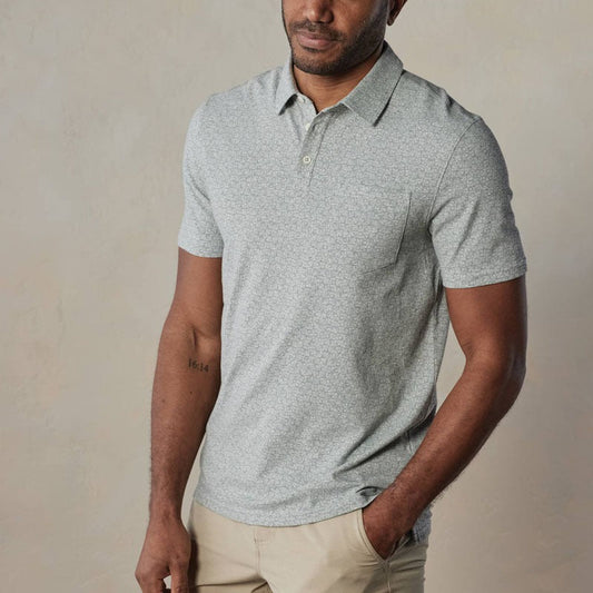 Polo Hombre Ligero Estampado Geométrico Moderno - Vestiria