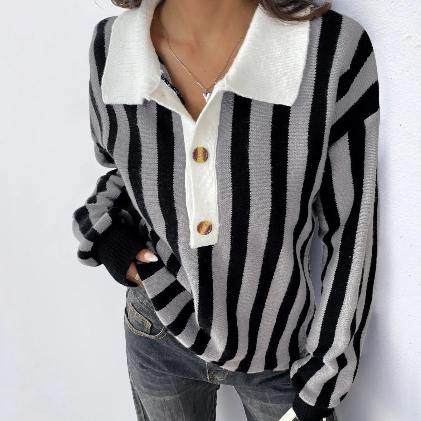 Camiseta mujer rayas polo elegante - Vestiria