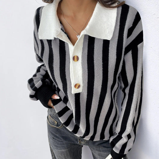 Camiseta mujer rayas polo elegante - Vestiria