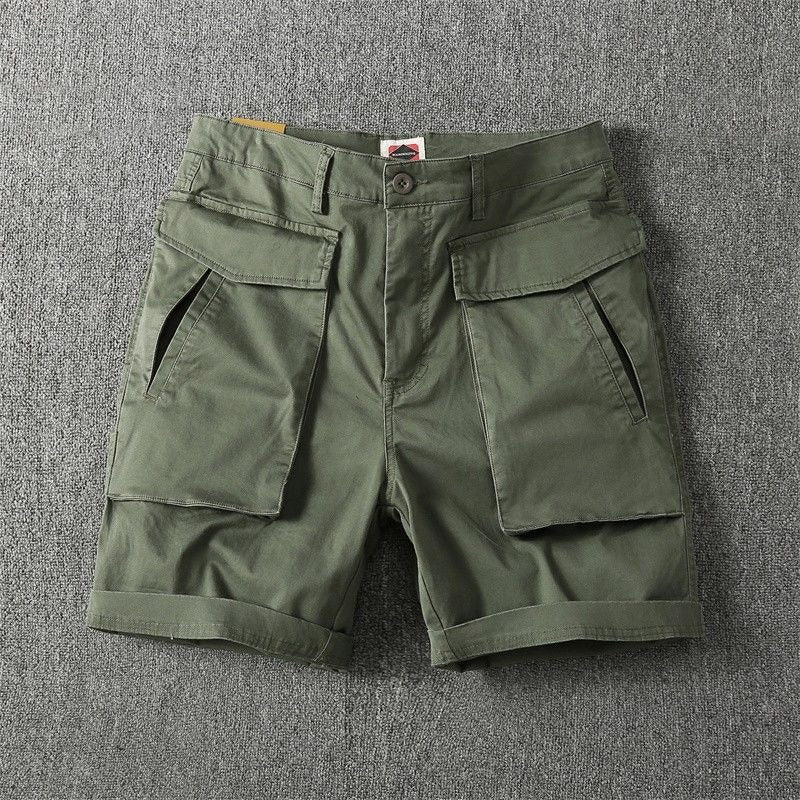 Pantalones cortos hombre algodón casual con bolsillos