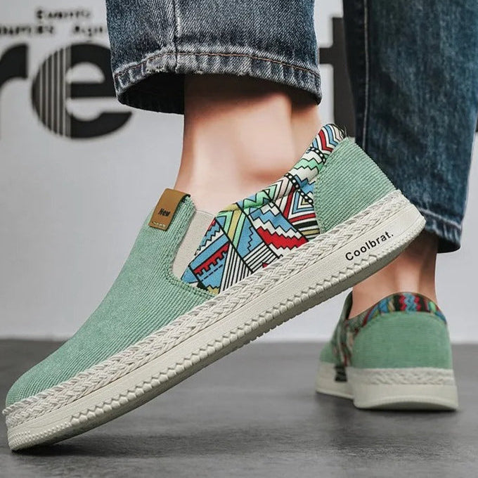 Zapatillas Hombre Lona Estampado Exótico - Vestiria