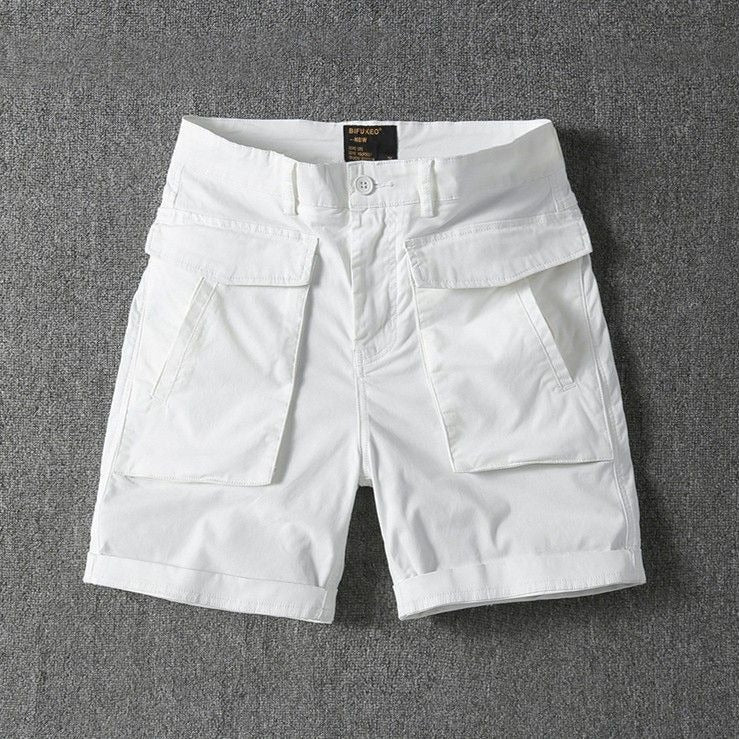 Pantalones cortos hombre algodón casual con bolsillos