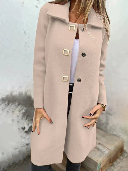 Abrigo Mujer Elegante Corte Clásico