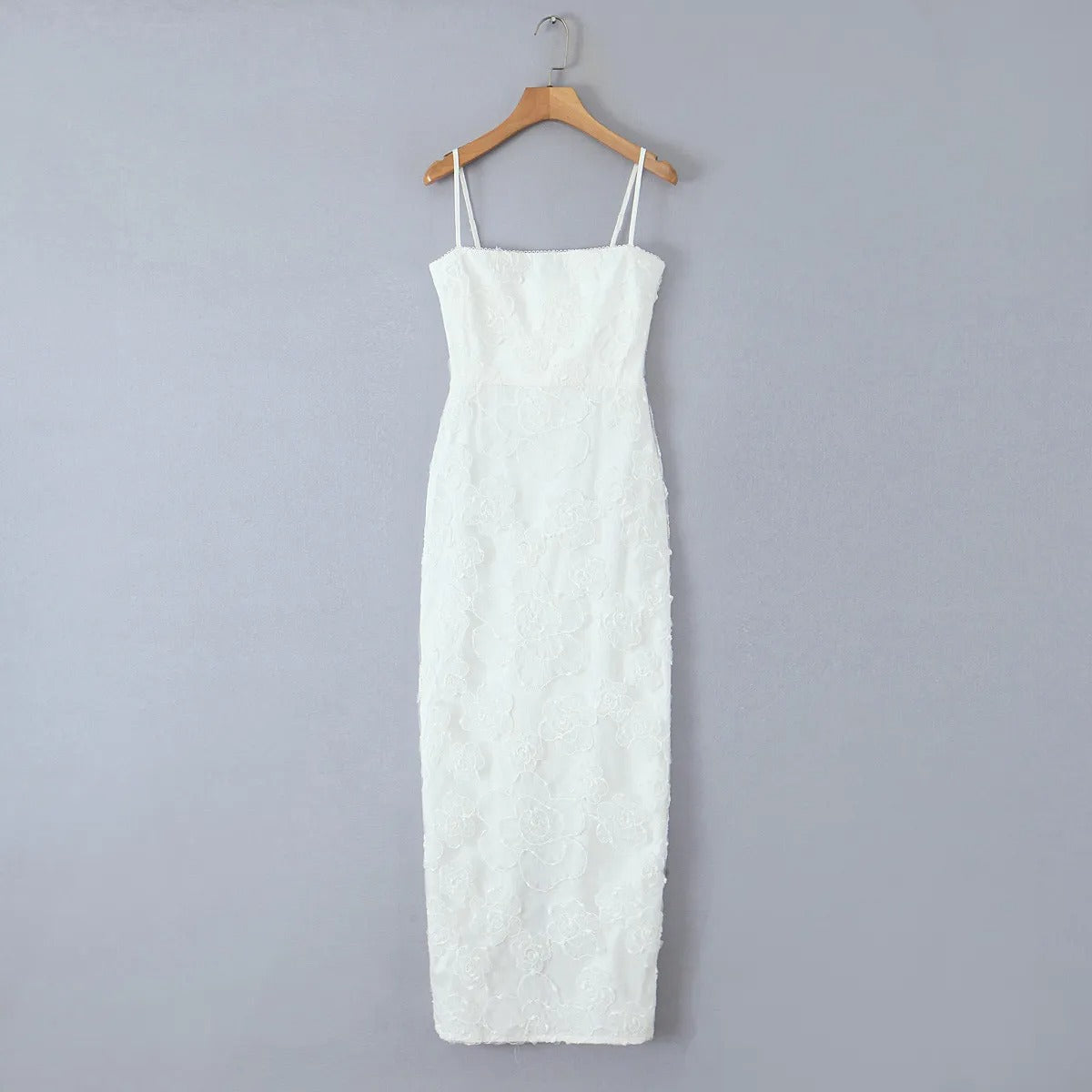 Vestido de Encaje Floral Elegante Mujer