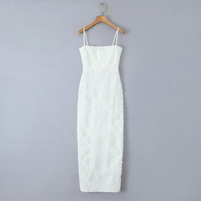 Vestido de Encaje Floral Elegante Mujer