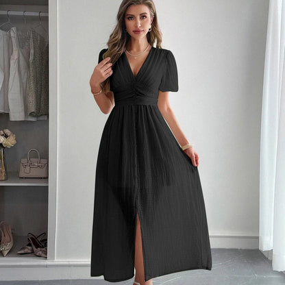 Vestido Elegante Mujer Escote Cruzado Abierto - Vestiria