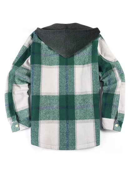Chaqueta Hombre Cuadros Abrigo Deportivo