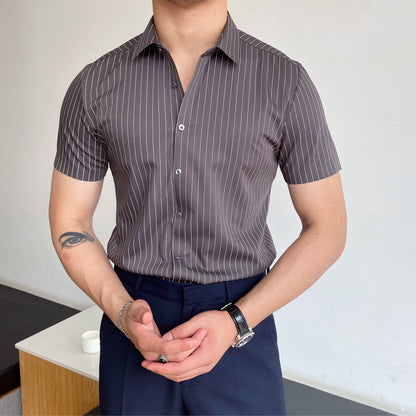 Camisa Hombre Rayas Estrecha Elegante