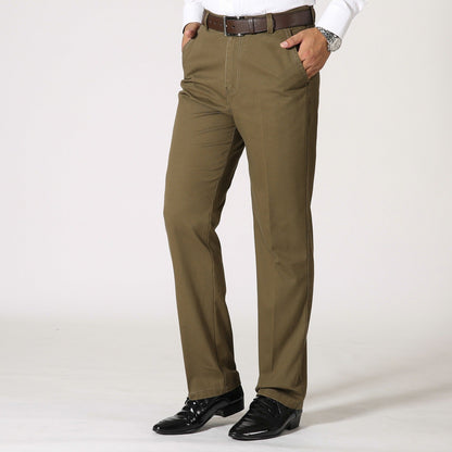 Pantalones Hombre Clásicos Algodón Rectos