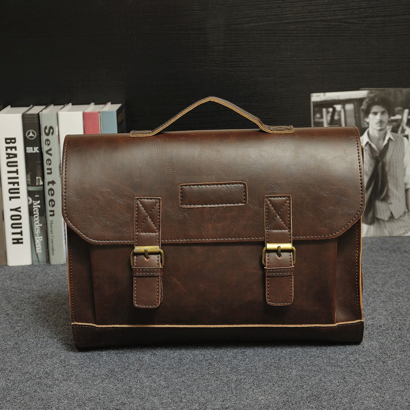 Bolso Hombre Piel Sintética Clásico