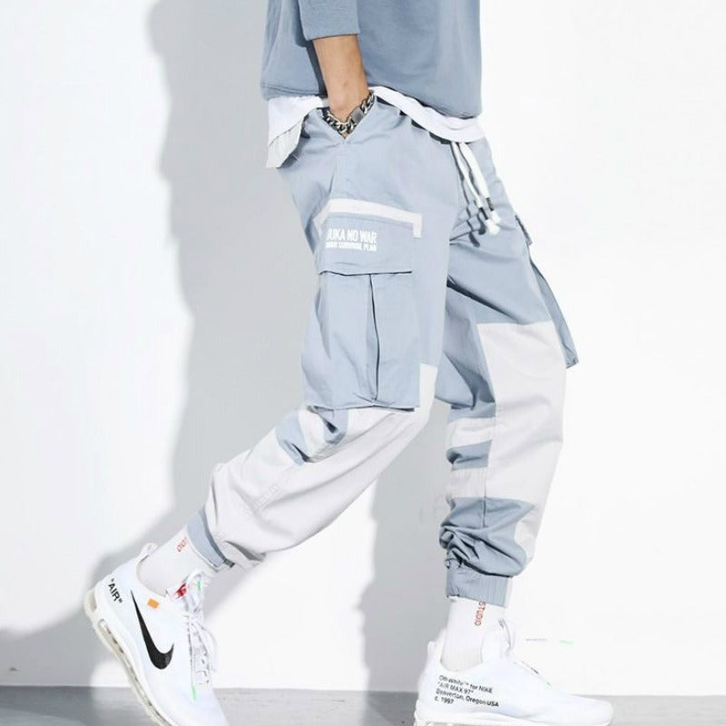 Pantalones Cargo Hombre Deportivos Bicolor